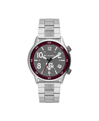 Columbia - Men's Outbacker Texas A M Stainless Steel Bracelet Watch 45mm