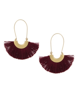 image of The Sak Thread Hoop Earrings