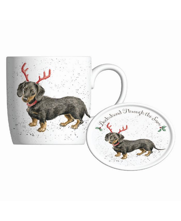 Wrendale Designs Mug and Coaster Set - Dachshund Through The Snow - Macy's