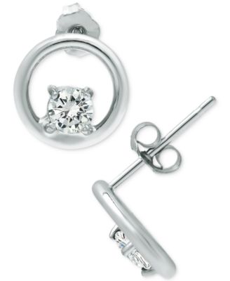 Cubic Zirconia Circle Stud Earrings, Created for Macy's