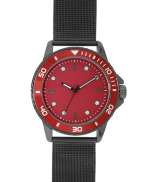 image of Inc Men-s Gunmetal-Tone Mesh Bracelet Watch 47mm, Created for Macy-s