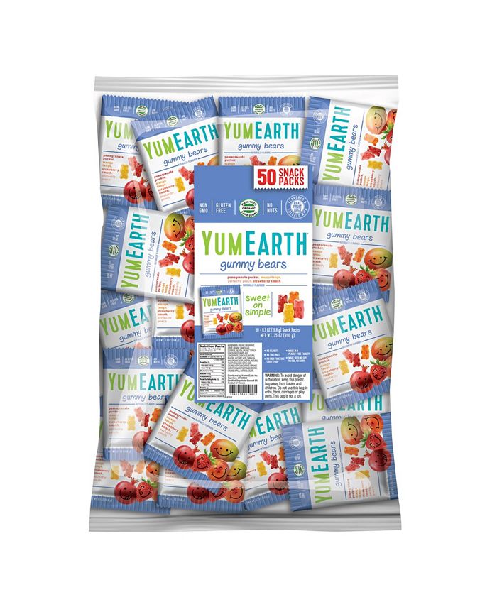 Yum Earth Organic Gummy Bear Snack Packs, 50 Count & Reviews Food
