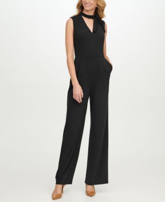 calvin klein black women's jumpsuit