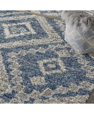 Oslo Shag OSL02 Denim Rug