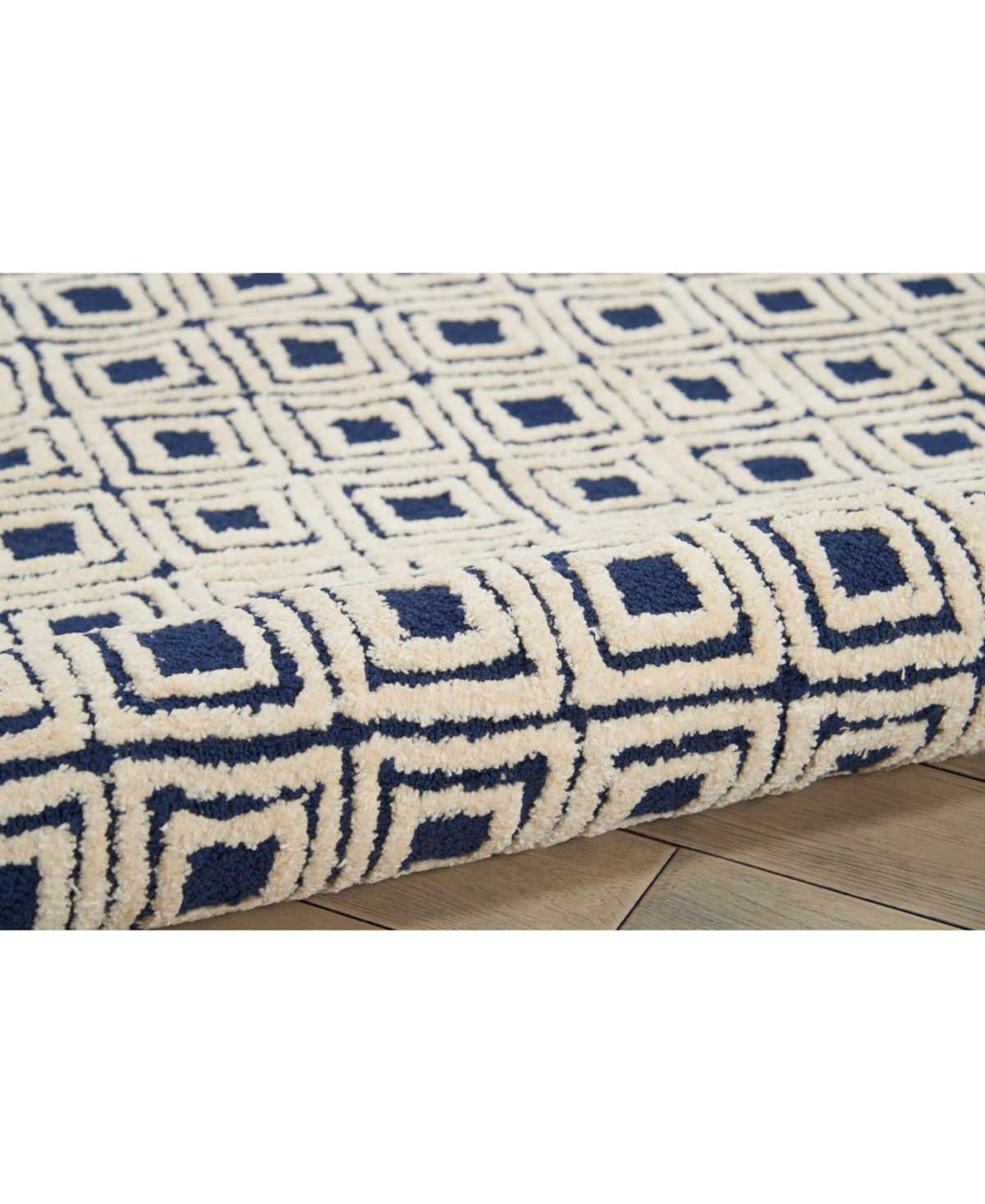 Nourison Home Deco Mod DEC02and Ivory Area Rug - Navy/ivory