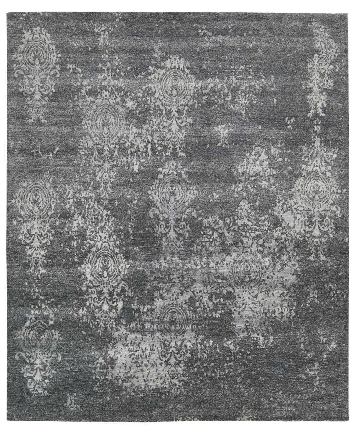 Nourison Home Silk Shadows SHA14 Charcoal 8'6in x 11'6in Area Rug - Charcoal