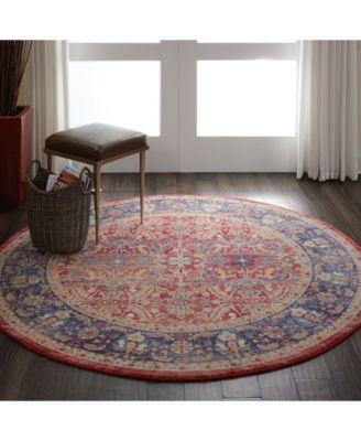 Ankara Global ANR02 Red 6' Round Rug