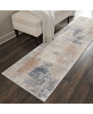 Rustic Textures RUS02 Beige and Gray 2'2" x 7'6" Runner Rug
