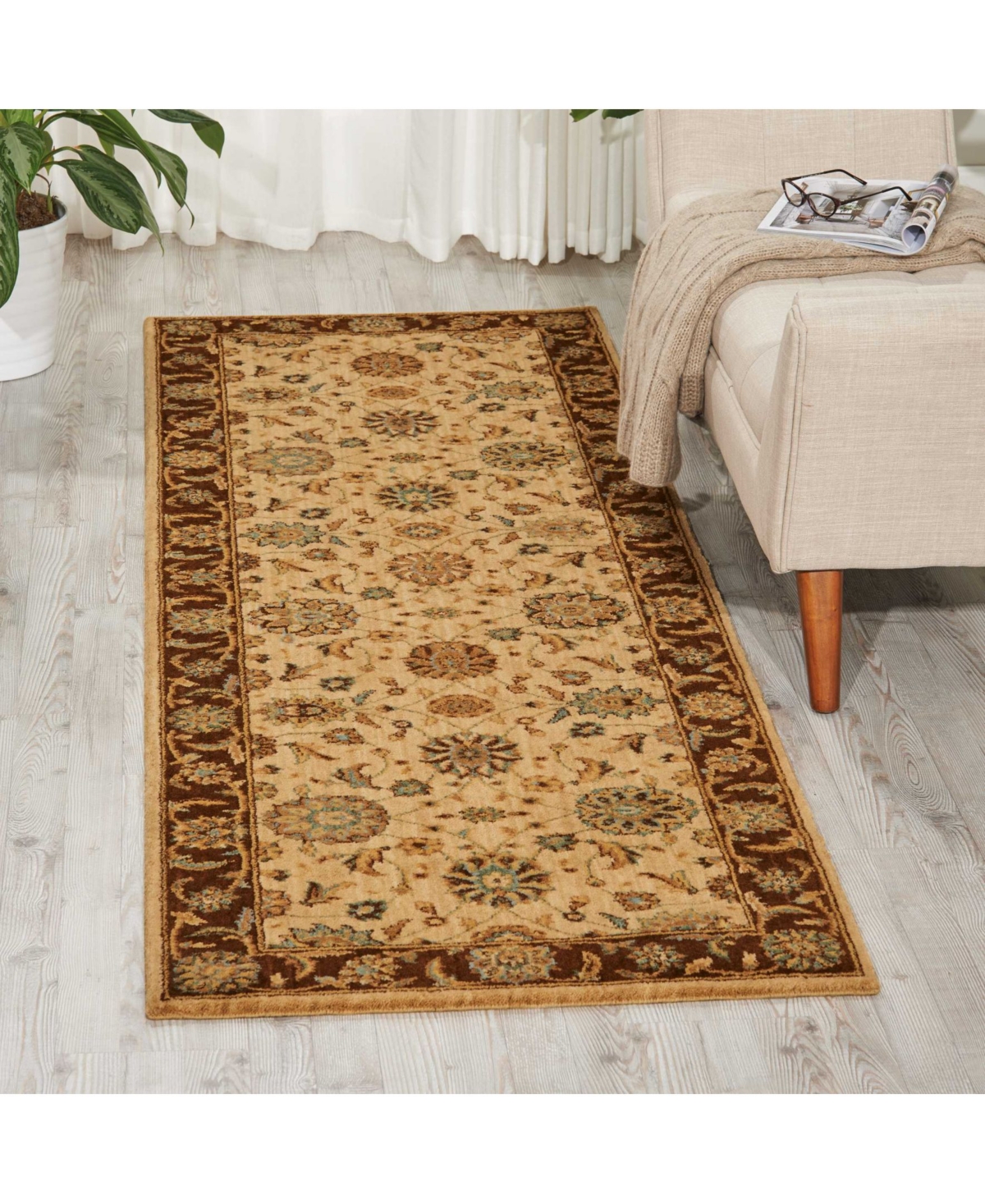 Nourison Home Living Treasures LI05 Beige 2'6" x 8' Runner Rug