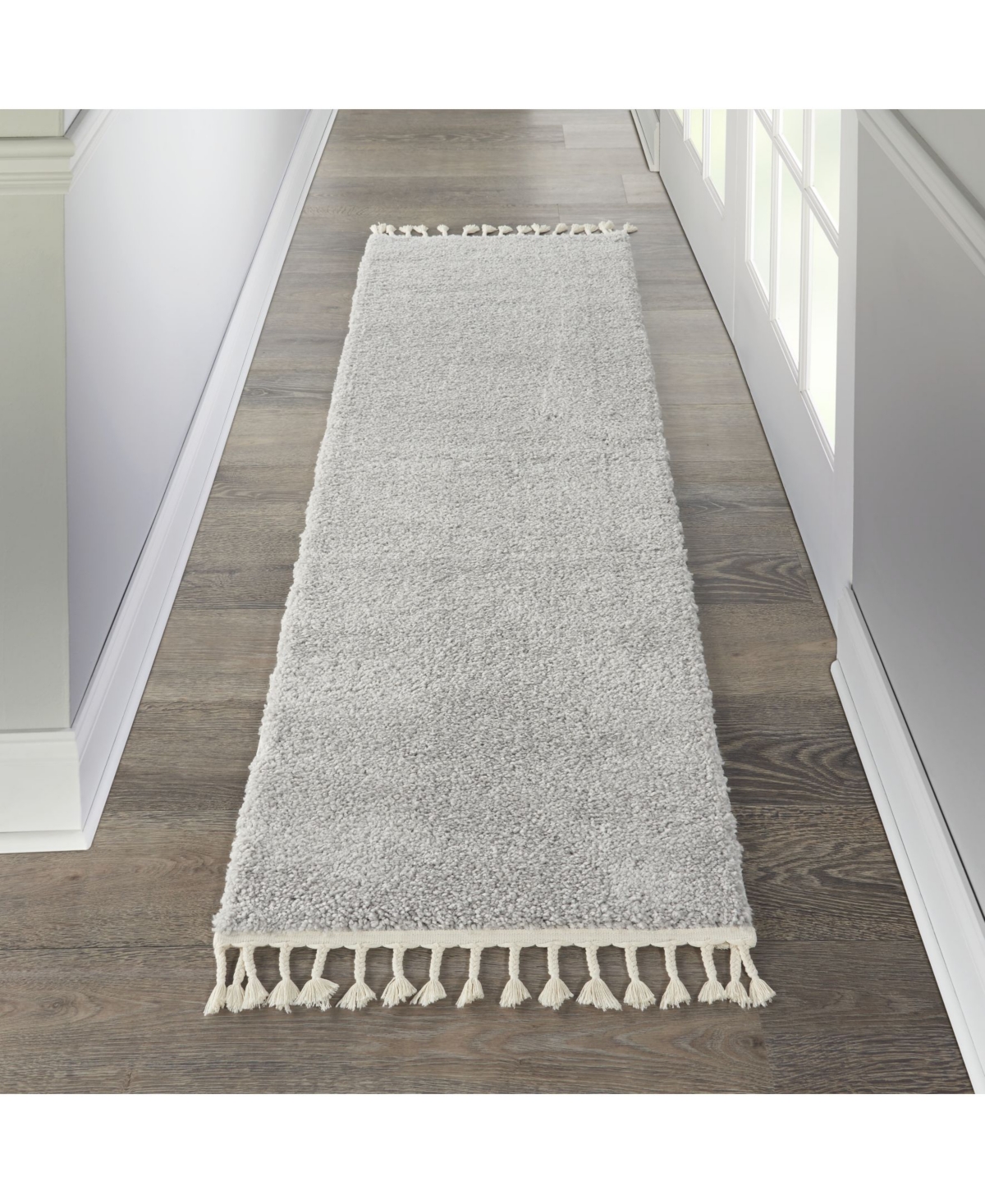 Nourison Home Serenity Shag SRS04Rug - Silver