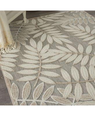 Aloha ALH18 Neutral 6' x 9' Outdoor Area Rug