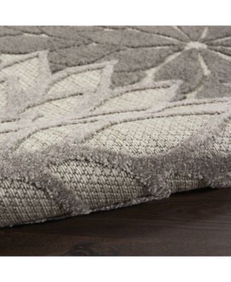 Aloha ALH05 Silver 7'10" x 10'6" Outdoor Area Rug