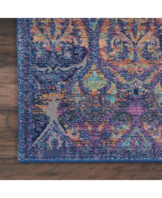 Ankara Global ANR08 Navy and Multi 7'10" x 9'10" Area Rug