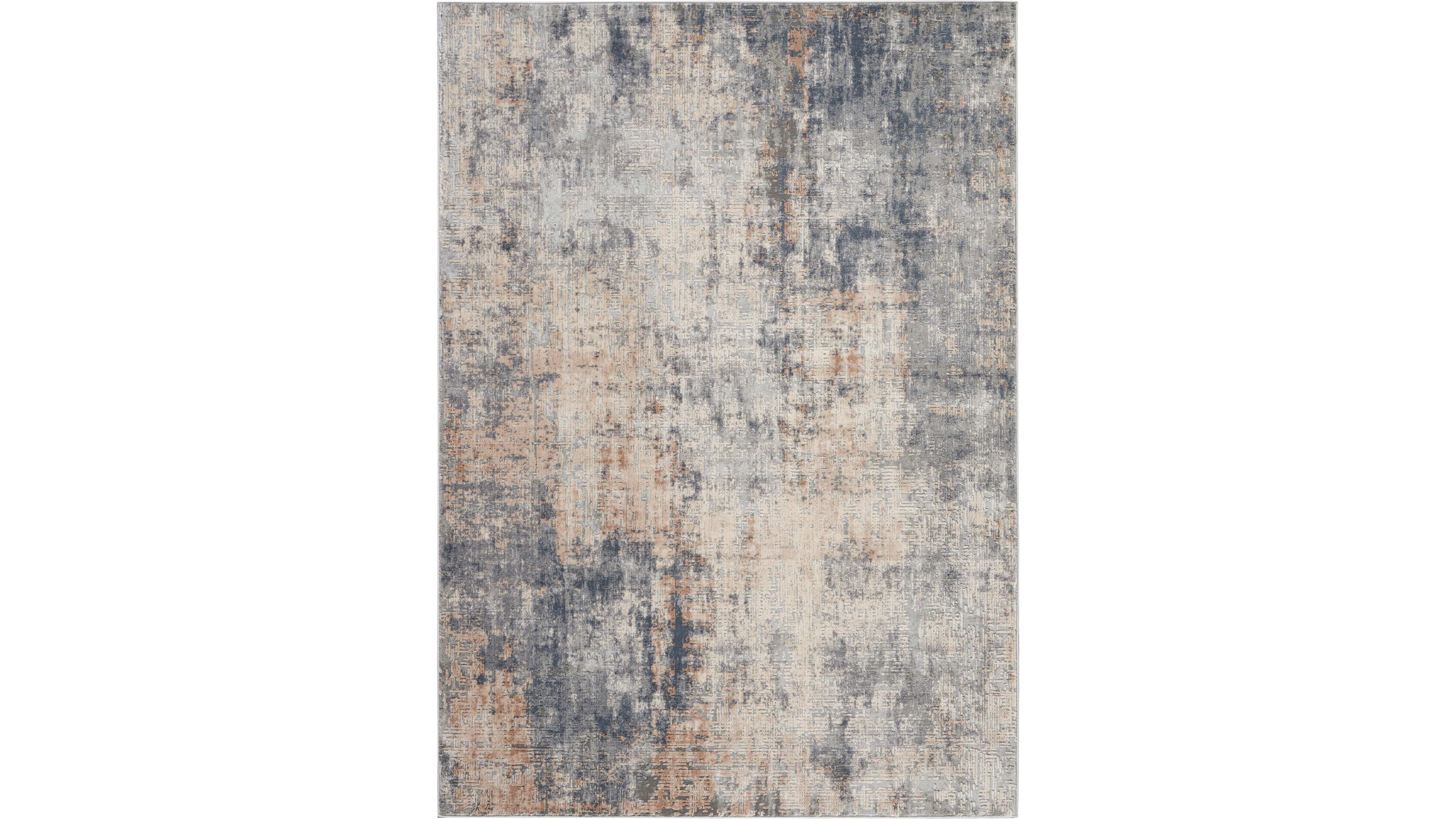 Nourison Home Rustic Textures RUS01 Gray and Beige 5'3" x 7'3" Area Rug