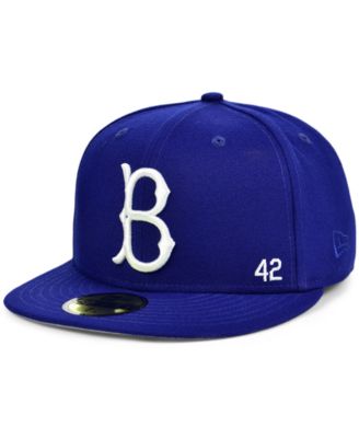 brooklyn dodgers hat with 42 patch