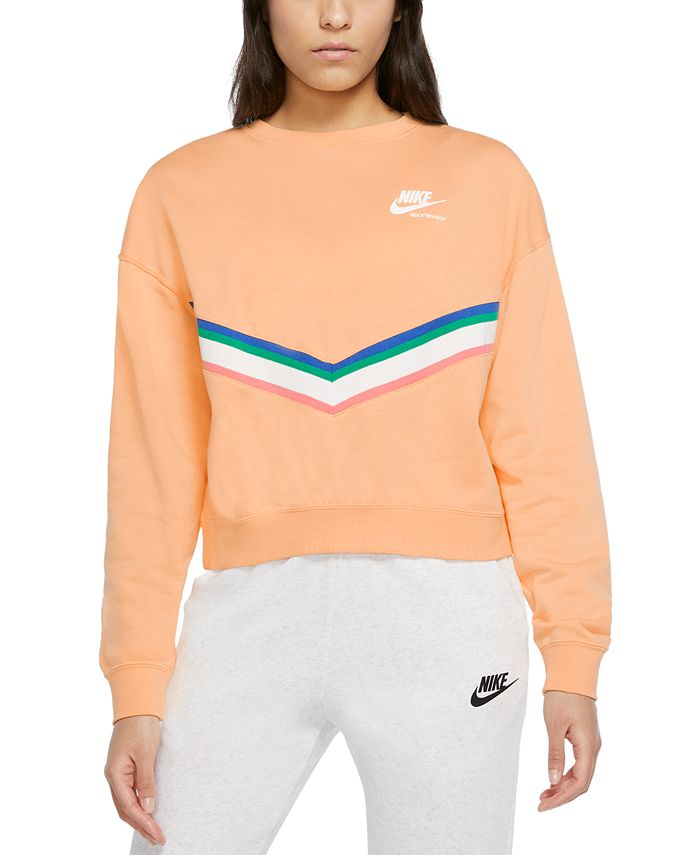 Nike Women's Sportswear Heritage Fleece Sweatshirt - Macy's
