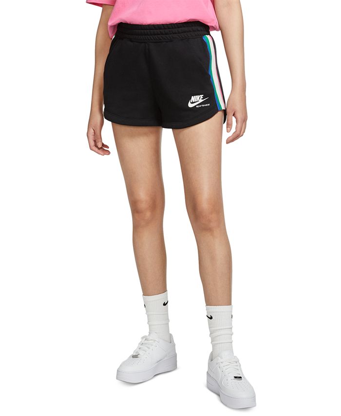 tallarines Departamento Todo el mundo Nike Women's Sportswear Heritage Fleece Shorts - Macy's