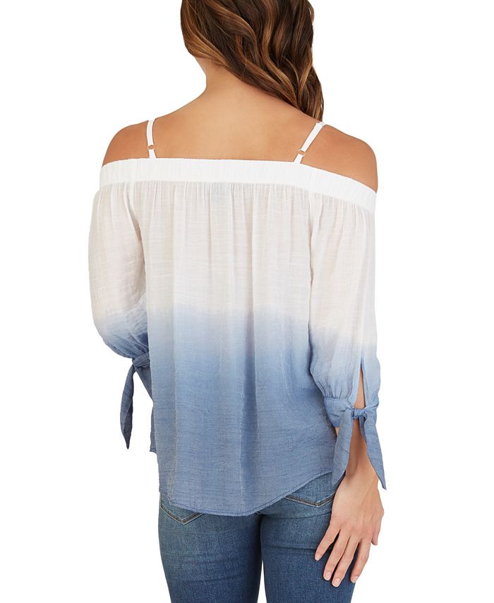 BCX Juniors' Dip-Dyed Off-The-Shoulder Top & Reviews - Tops - Juniors ...