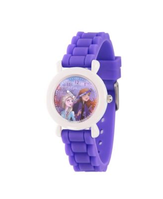 ewatchfactory - Disney Frozen 2 Elsa, Anna Girl's White Plastic Time Teacher Watch 32mm