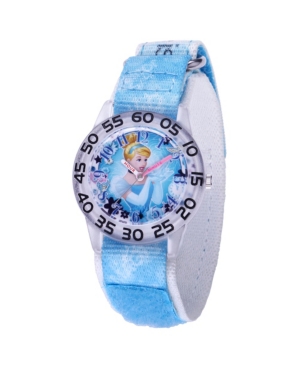 Ewatchfactory Kids' Disney Princess Cinderella Girls' Clear Plastic Watch 32mm In Blue