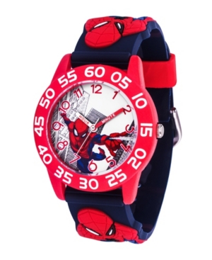 Ewatchfactory Kids' Marvel Spider-man Boys' Red Plastic Watch 32mm In Black