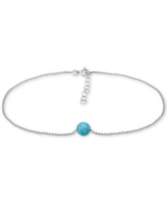 Giani Bernini - Aventurine Ankle Bracelet (Also in Freshwater Pearl, Onyx, Howlite, Sodalite)