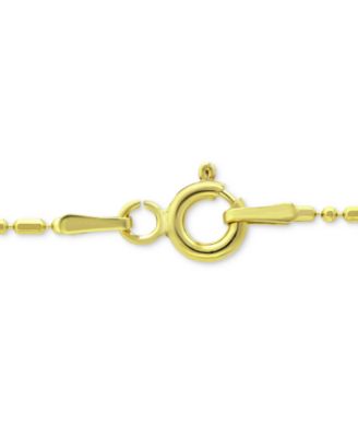 Dot Dash Link Ankle Bracelet in 18k Gold-Plated Sterling Silver & Sterling Silver, Created for Macy's