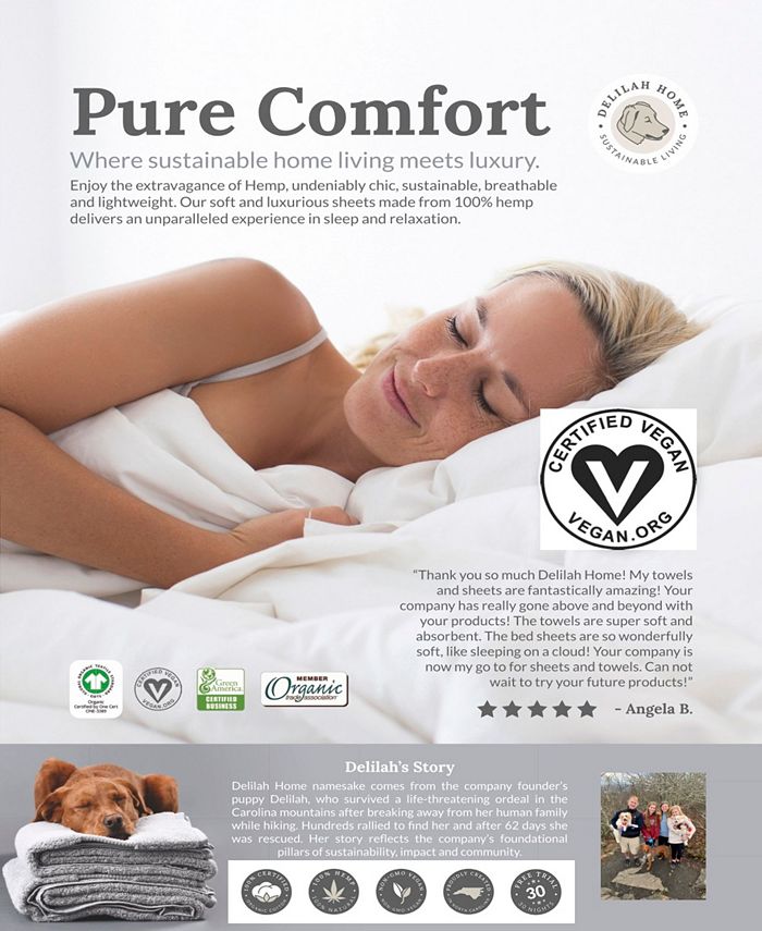 Delilah Home Hemp Queen Sheet Set Macy's