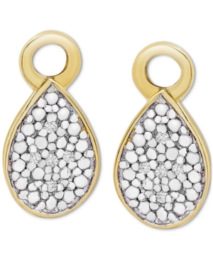 image of Diamond Accent Pear Teardrop Earring Charms in 14k Gold