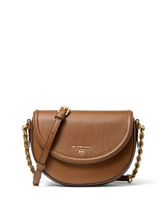 michael michael kors half dome chain leather crossbody