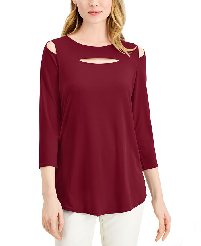 Alfani Plus Size Twisted Top, Created for Macy's - Macy's