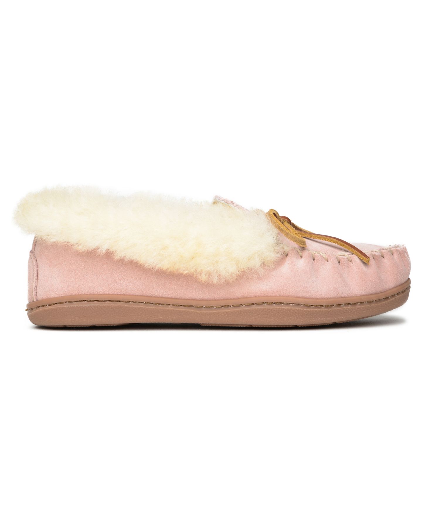 Женские тапочки Minnetonka Alpine Sheepskin Slippers, цвет: Розовый пудровый — фото 2