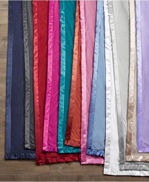 Martha Stewart Collection Soft Fleece Twin Blanket ...