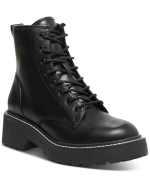 image of Madden Girl Carra Lace-Up Lug Sole Combat Boots