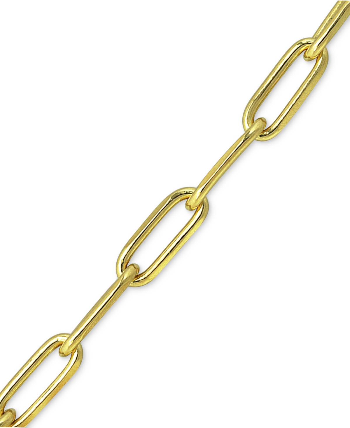 Giani Bernini Paperclip Link Ankle Bracelet in Sterling Silver and 18k Over Silver, Created for Macy's