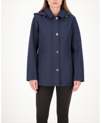 jones new york hooded quilted puffer coat