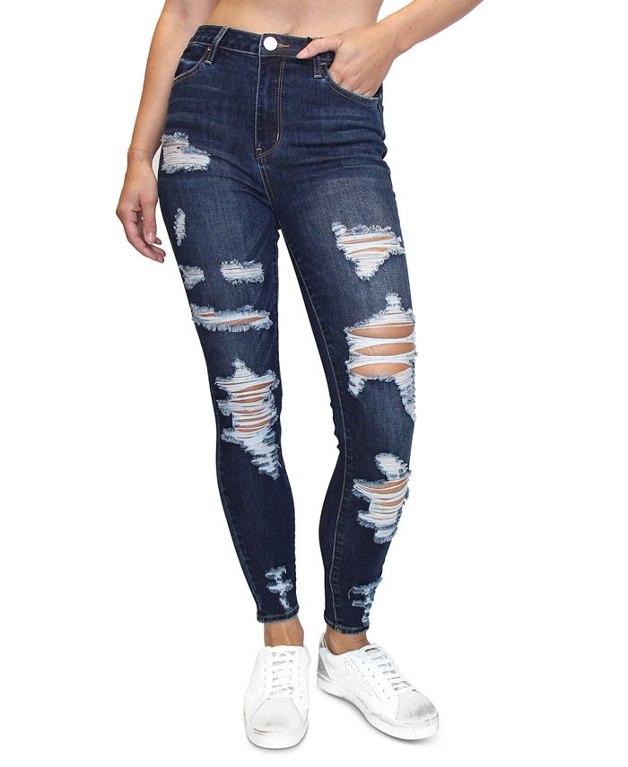 Almost Famous Juniors' Distressed Skinny Jeans & Reviews - Jeans ...