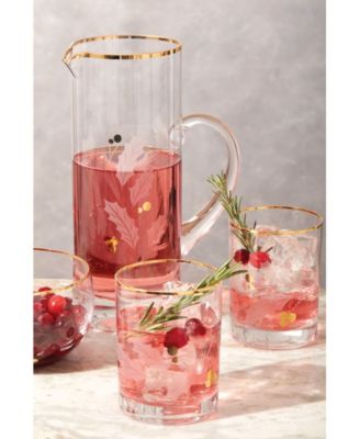 Holiday Gold Double Old Fashioned 4-piece Glass Set