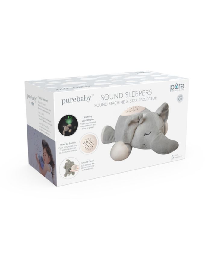 Pure Enrichment Sound Sleepers Sound Machine and Star Projector - Elephant & Reviews - Wellness  - Bed & Bath - Macy's