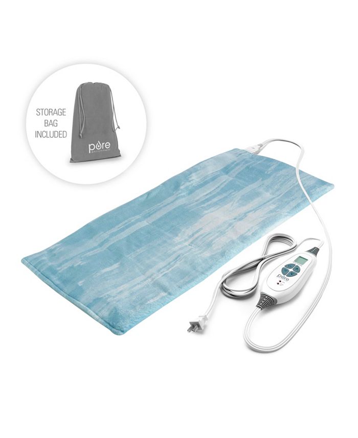 Pure Enrichment - PureRelief Luxe Micromink Heating Pad - Aqua Paint