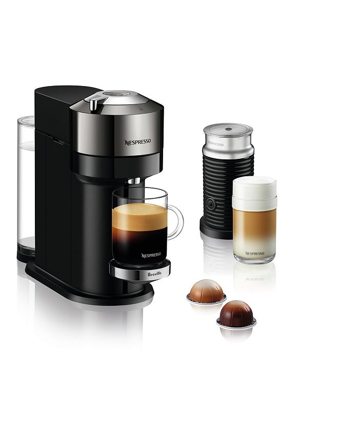 Sandalen fluweel Strikt Nespresso Vertuo Next Deluxe Coffee and Espresso Maker by Breville, Dark  Chrome with Aeroccino Milk Frother & Reviews - Coffee Makers - Kitchen -  Macy's