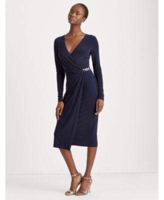 Matte Jersey Surplice Dress