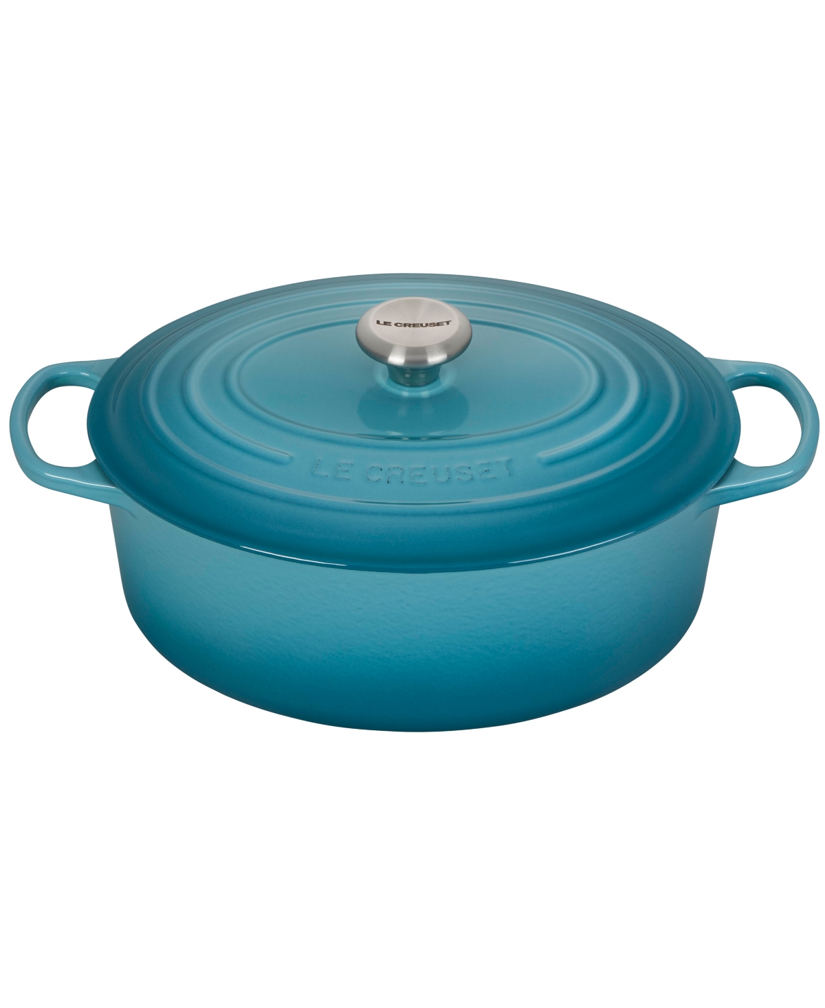 Le Creuset Caribbean 6.75-qt. Signature Enameled Cast Iron Oval Dutch Oven