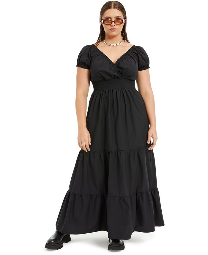 Danielle Bernstein Plus Size Poplin Midi Dress, Created for Macy's ...