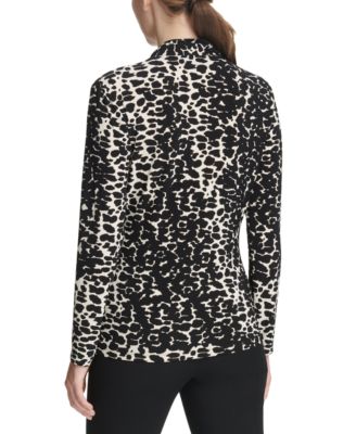 Petite Printed Surplice Top, Created for Macy's