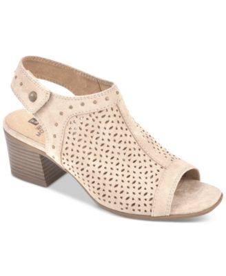 white mountain open toe booties