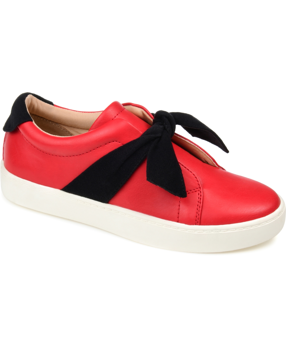 Journee Collection Women's Abrina Bow Detail Slip On Sneakers
