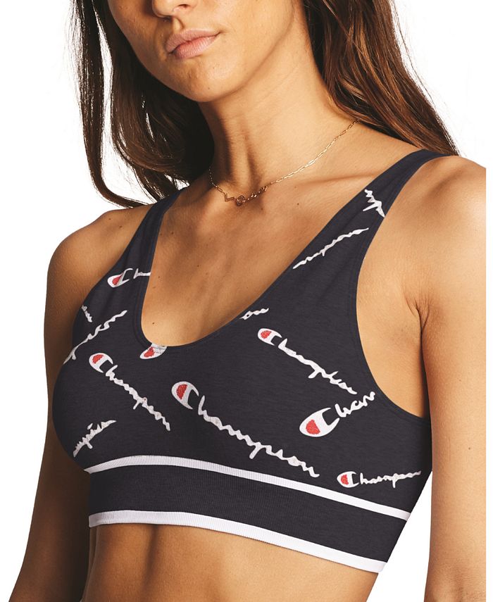 Champion Women's Sweatshirt Logo Sports Bralette, available in extended  sizes - Macy's
