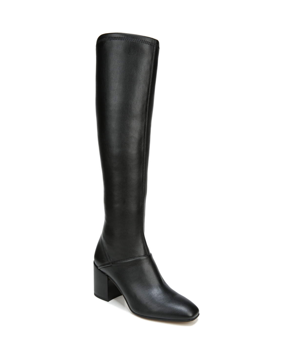 Tribute Wide Calf Knee High Boots - Black Faux Leather