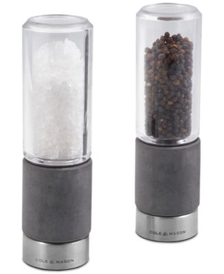 Cole & Mason Regent Concrete Stemless Salt & Pepper Mill Gift Set - Macy's